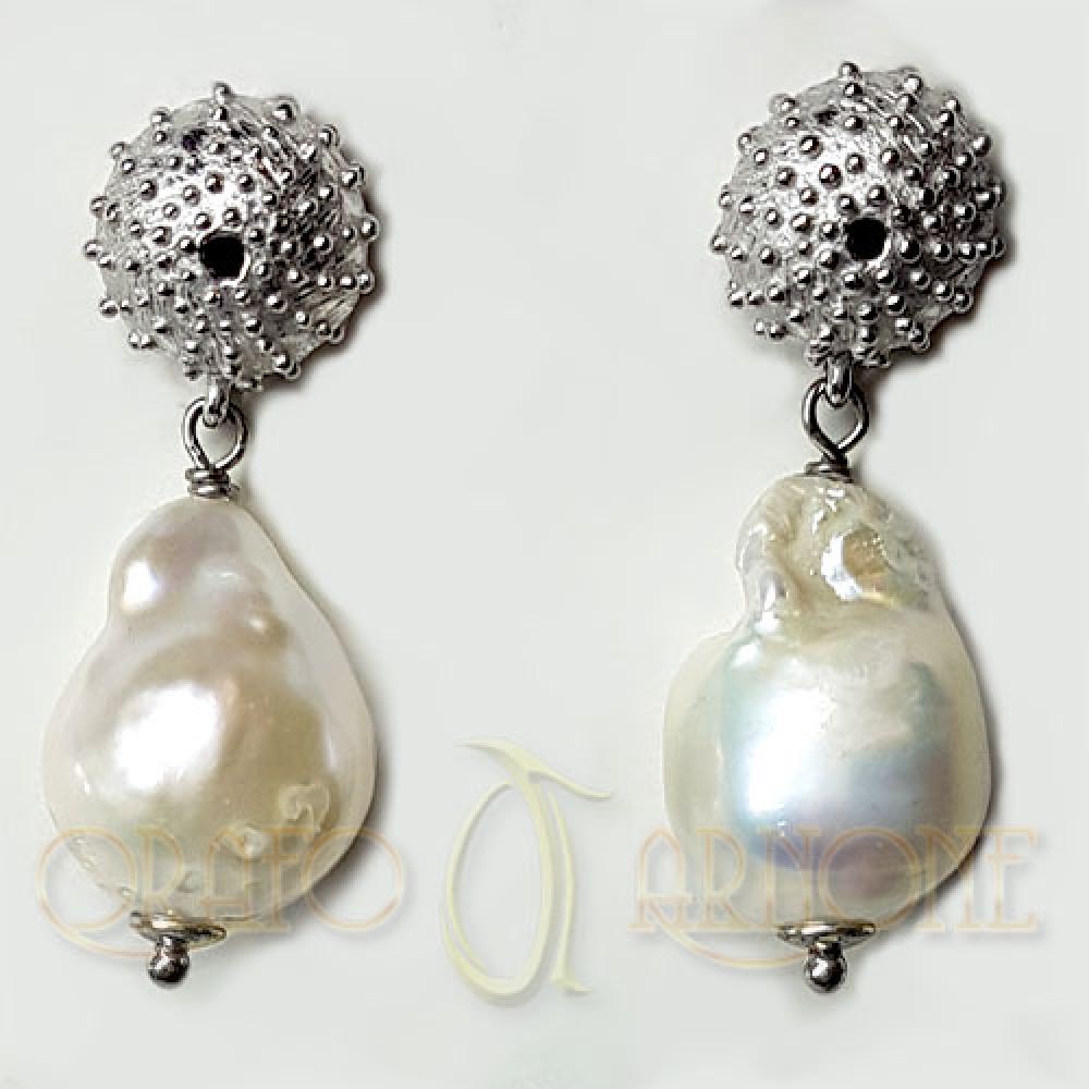 Orecchini Riccio con Perle